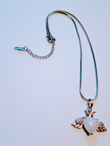 Quartz angel wing - wing, silver